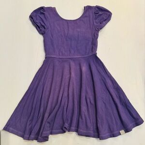 OMI JO 3T Girls Purple Tie Dyed Dress